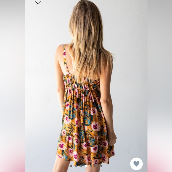 Natural Life Elizabeth Dress Orange Pink Floral L - Picture 4 of 13